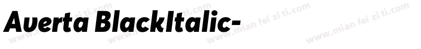 Averta BlackItalic字体转换